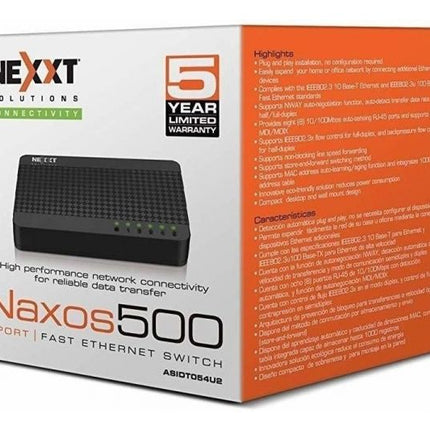 Switch 5 puertos Naxos 500 NEXXT