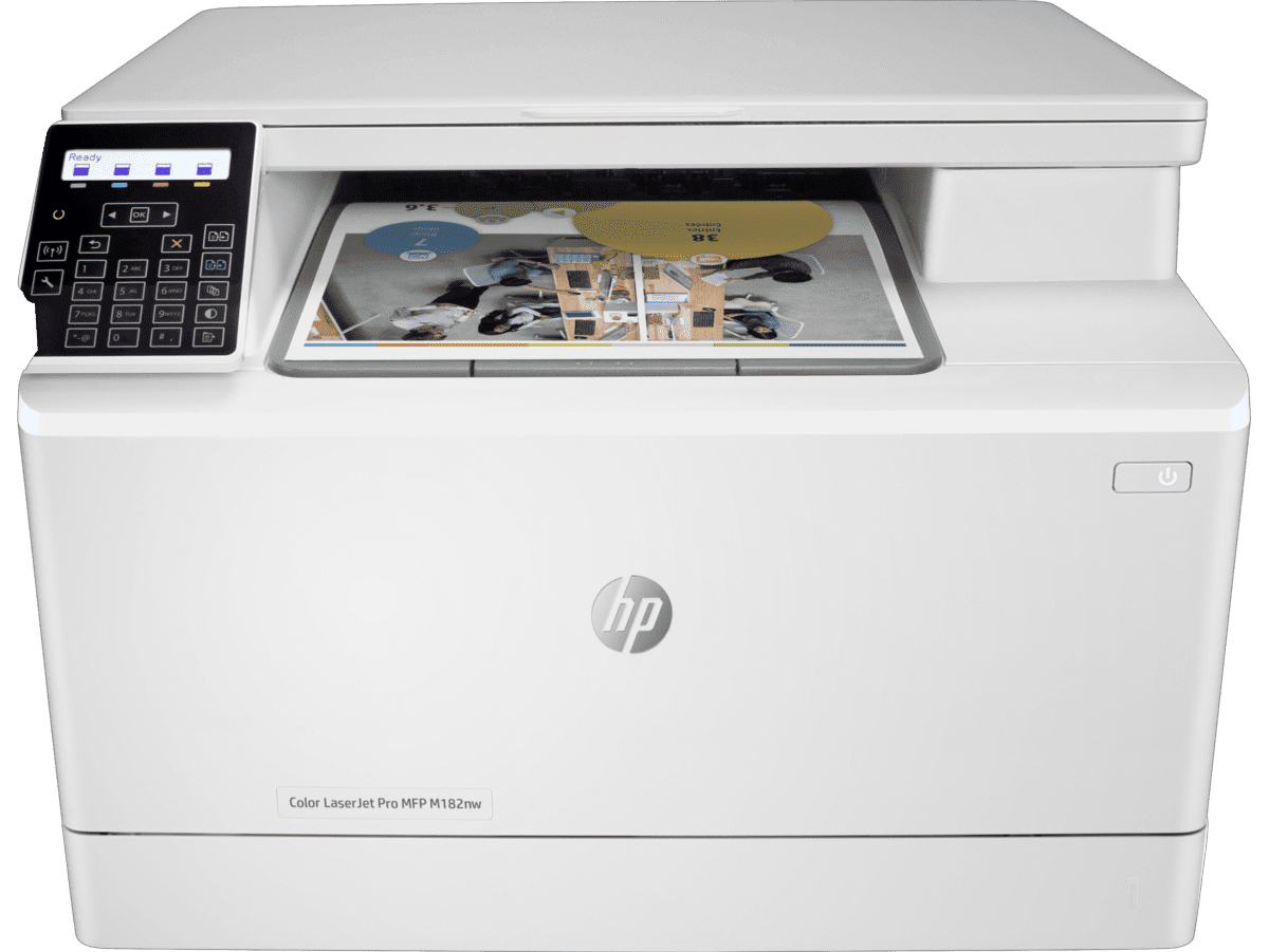 Image of Impresora Multifunción Color LaserJet Pro MFP M182nw 7KW55A#BGJ 215A CARTULINA