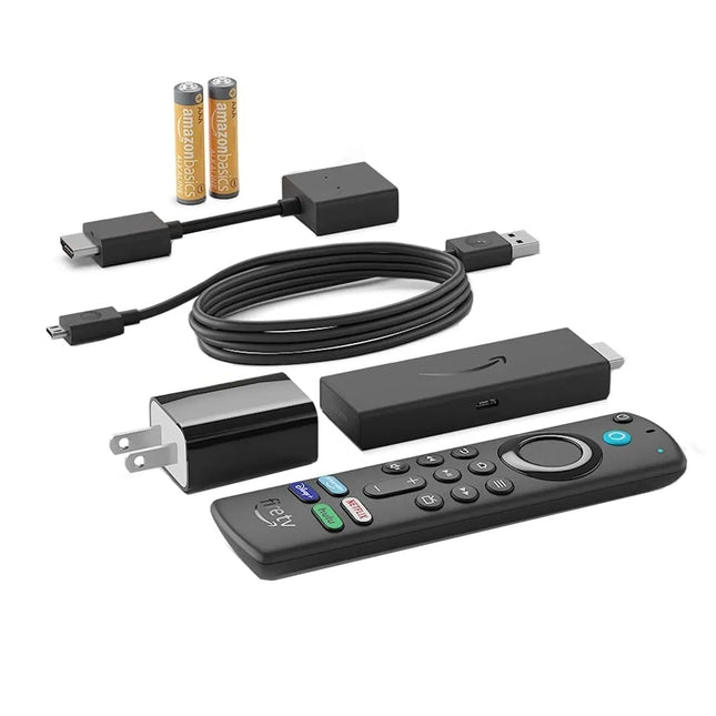 ADAPTADOR AMAZON FIRE TV STICK 4K WI-FI-6 CON ALEXA VOICE REMOTE CONTROLER NEGRO