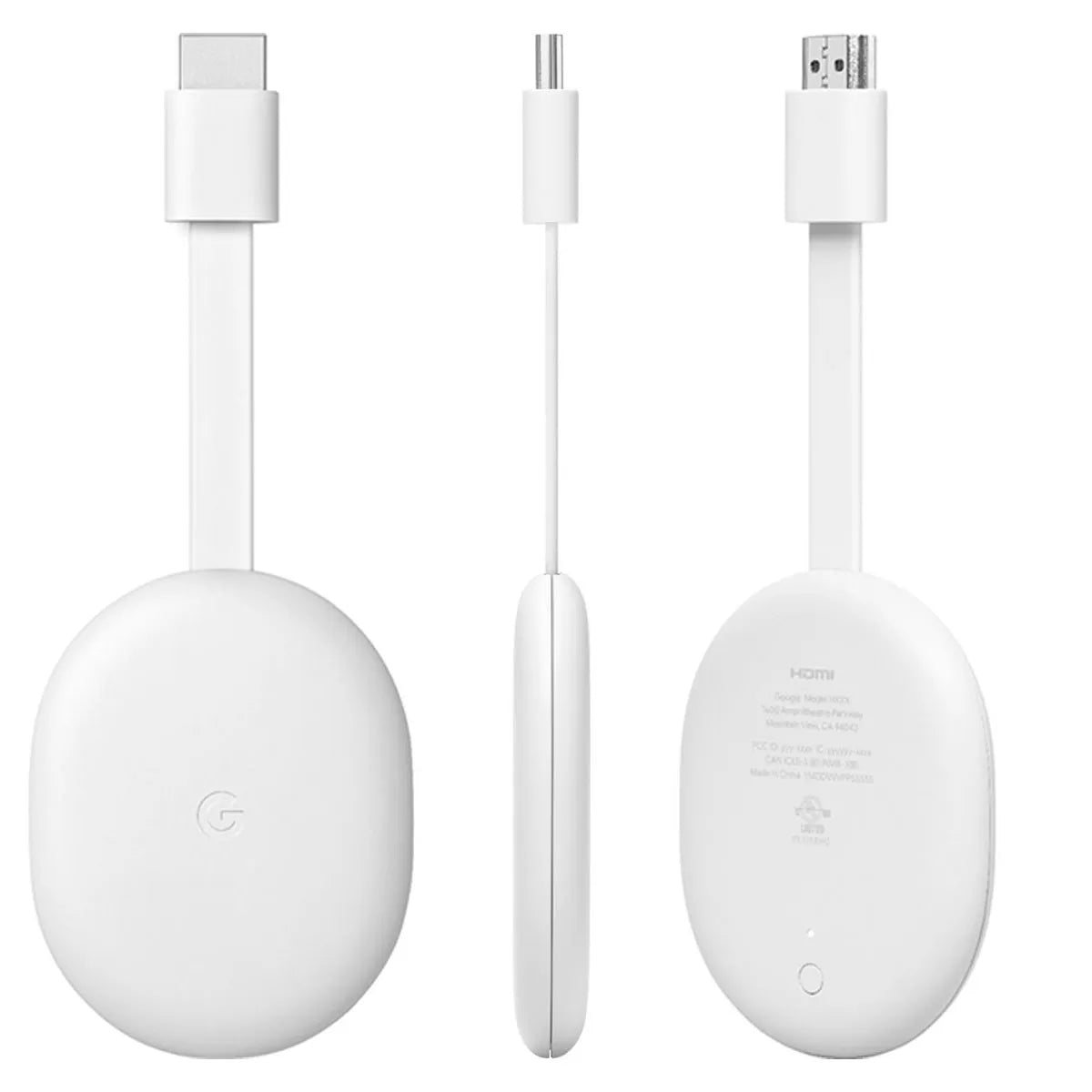 CHROMECAST GOOGLE BLANCO-NIEVE WIFI BT DOLLBY VISION HDR10 HDMI ALIMENTADOR USB-C