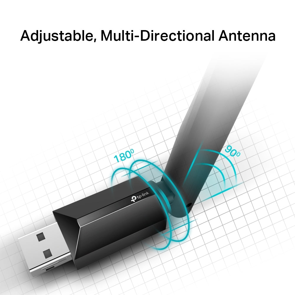 Image of ADAPTADOR TP-LINK T2U PLUS AC600 HIGH GAIN DUAL BAND WIRELESS USB