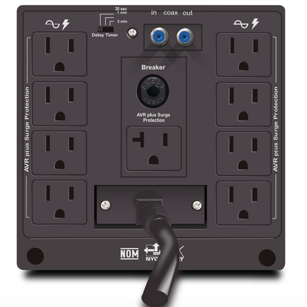 REGULADOR CDP R-AVR3008 3000VA-1500W-ENTRADA-SALIDA 110VAC-8tomas