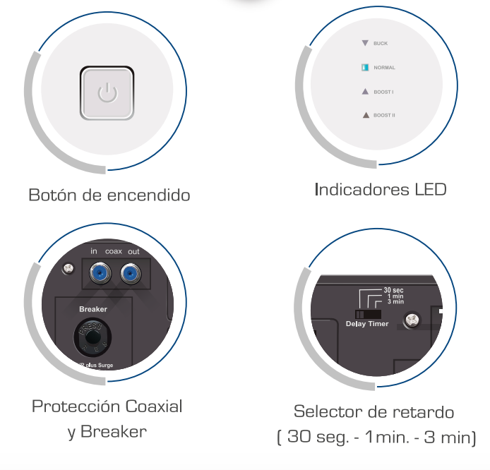 REGULADOR CDP R-AVR3008 3000VA-1500W-ENTRADA-SALIDA 110VAC-8tomas