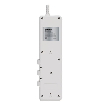 Protector tensión 1625W/2700J, 8 slds, 3-Giratorias, 2-USBA, 1-USBC, 120V/240V