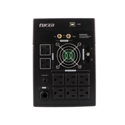 UPS FX-2200LCD 1200W interactiva 2200VA, 8 salidas, giga & coax, torre-120V