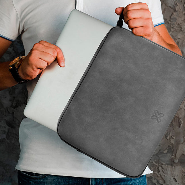 Funda Maletín 15,6”  KNS-220GR  Hasta 15,6 Exterior de suave textura Klip Xtreme