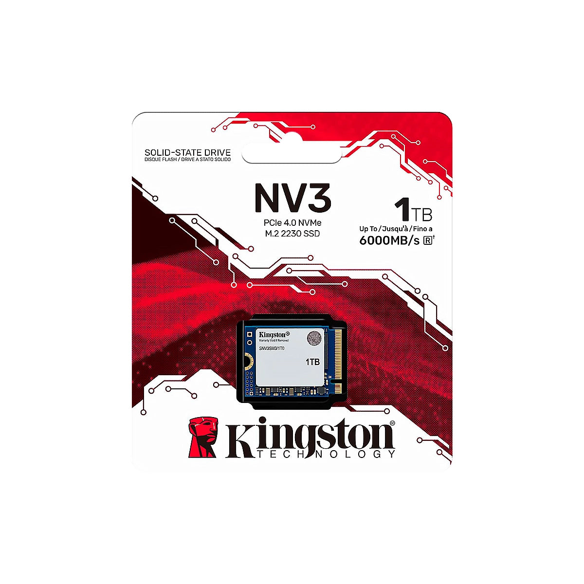 SSD KINGSTON 1TB M.2 2230 NVMe PCIe 4.0 x 4 6000-4000MB-s NAND 3D SNV3SM3/1T0