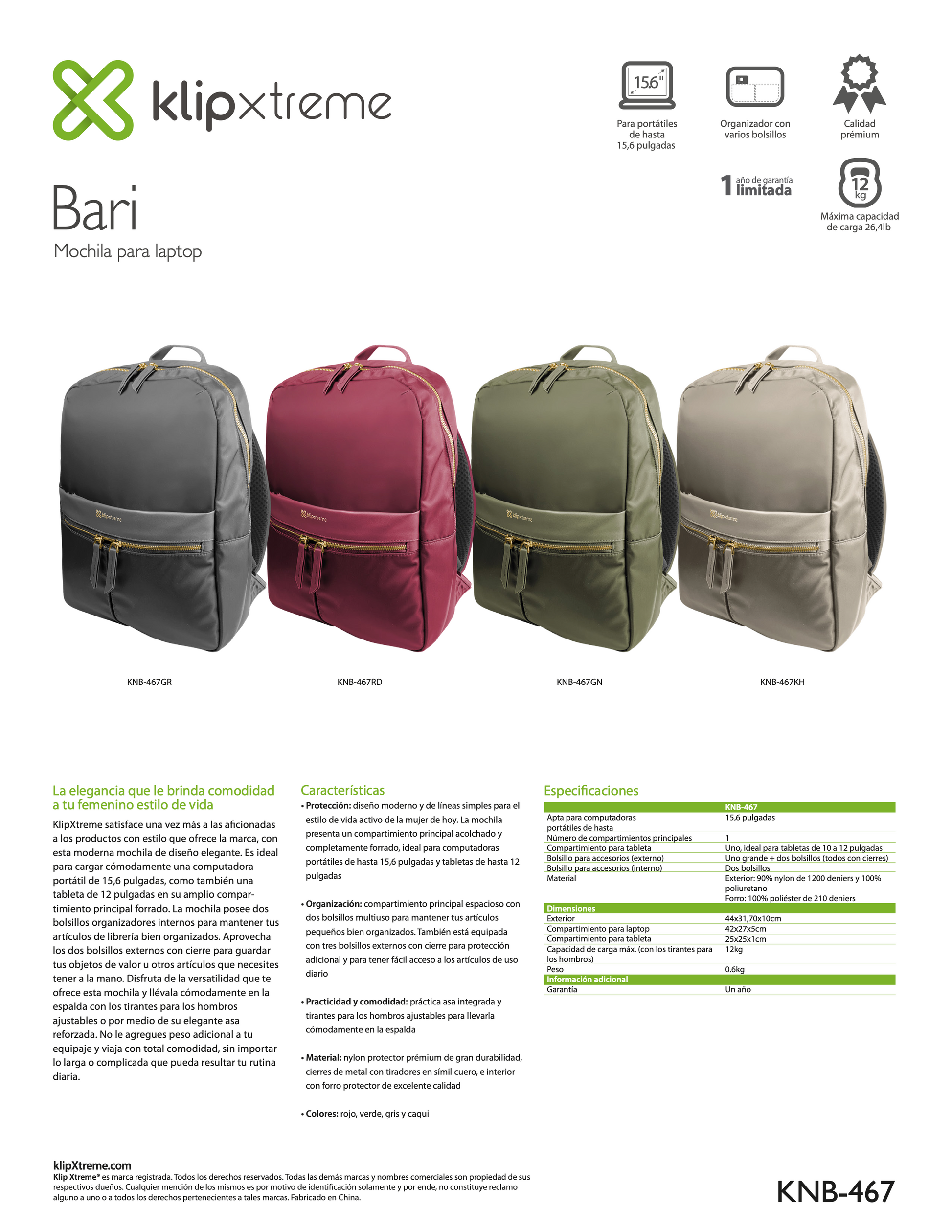 Mochila para Laptop KNB-467RD