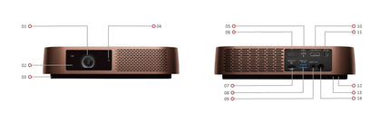 Proyector LED portátil inteligente Full HD 1080p con altavoces Harman Kardon
