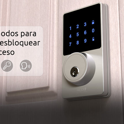 Cerradura inteligente con conexión Wi-Fi NHS-D100 color Acero inoxidable MM106NXT57