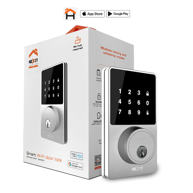 Cerradura inteligente con conexión Wi-Fi NHS-D100 color Acero inoxidable MM106NXT57