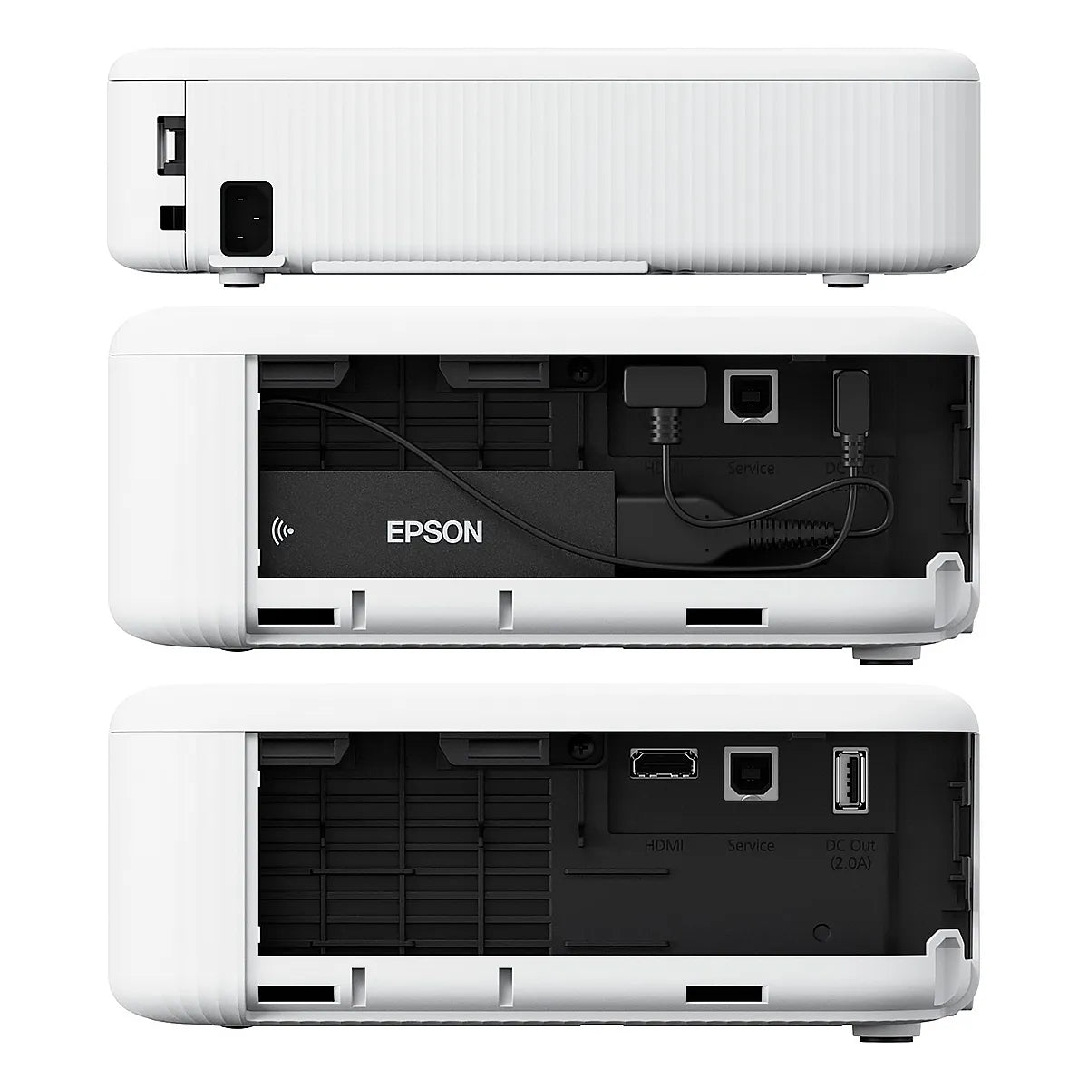 PROYECTOR EPSON PORTATIL EPIQVISION FH02 ANDORID TV 3000-LUMEN 1080P WHITE