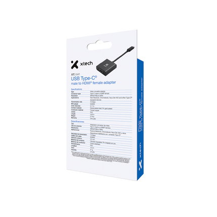 Adaptador USB Tipo-C® macho a HDMI® hembra XTC-541