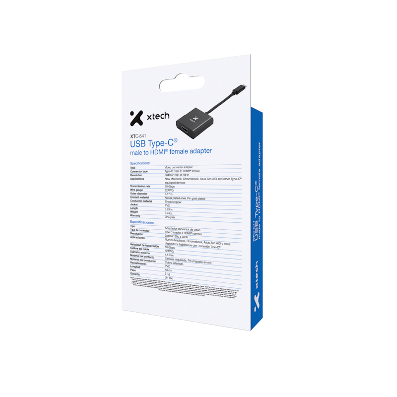 Image of Adaptador USB Tipo-C® macho a HDMI® hembra XTC-541