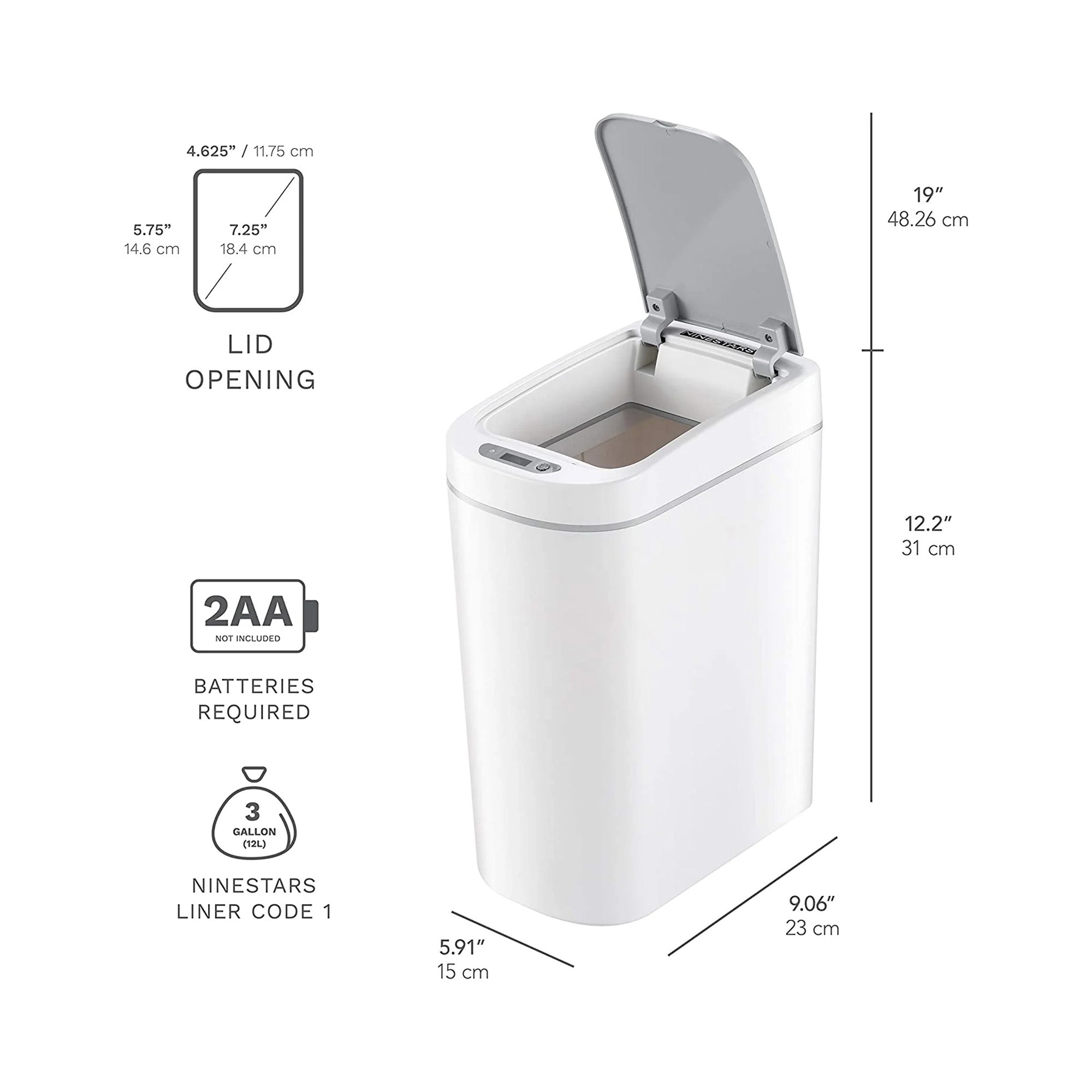 Image of Basurero inteligente a Batería Blanco