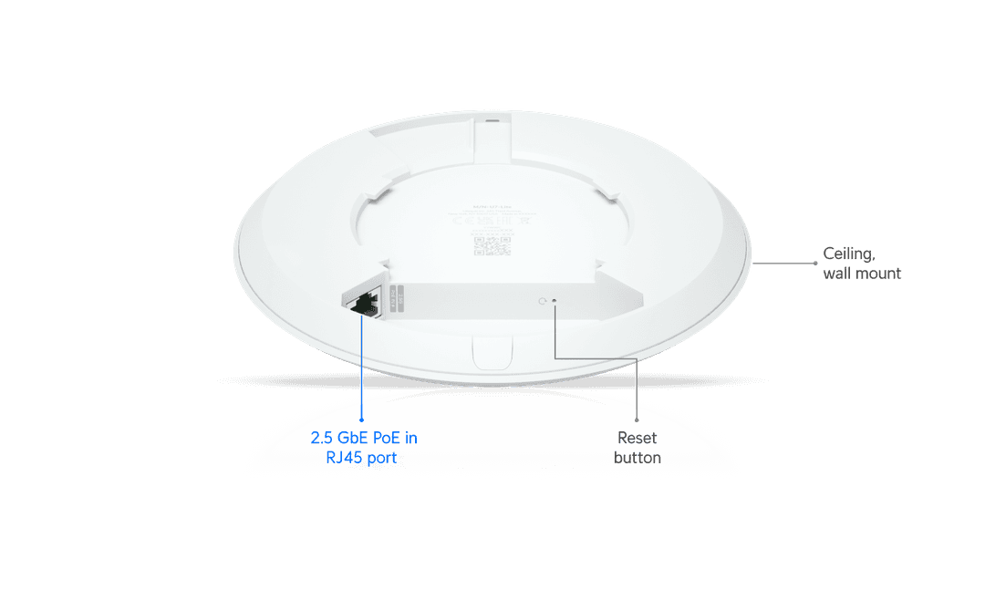 Ubiquiti - Wireless access point - U7-Lite Compact 115mts2 200 clientes