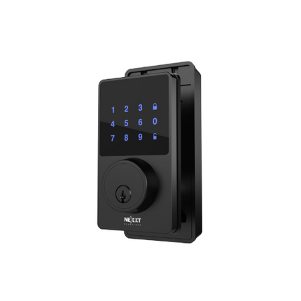 Cerradura inteligente con conexión Wi-Fi NHS-D100 color negro MM106NXT56