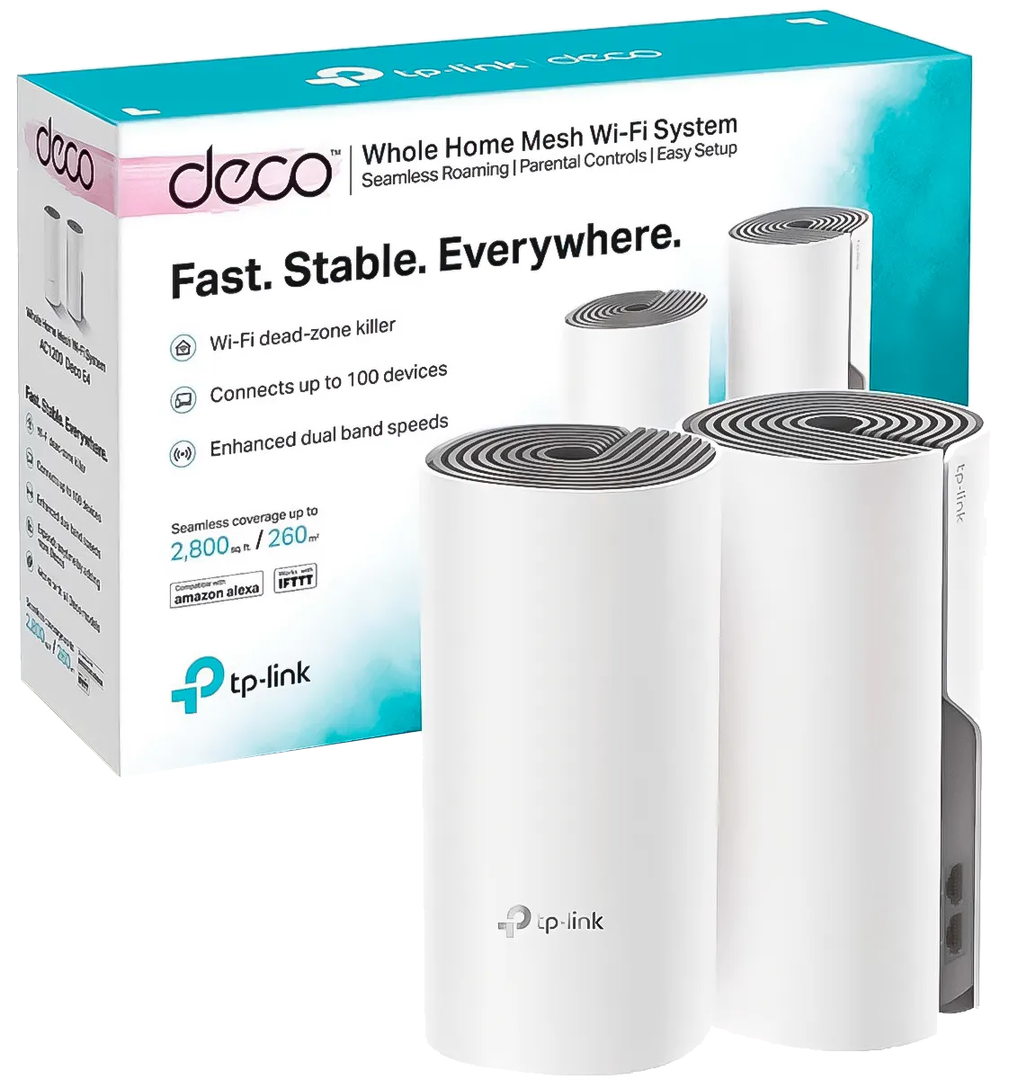 Sistema de Wi-Fi en malla para toda la casa AC1200 DECO M4 (2-PACK)