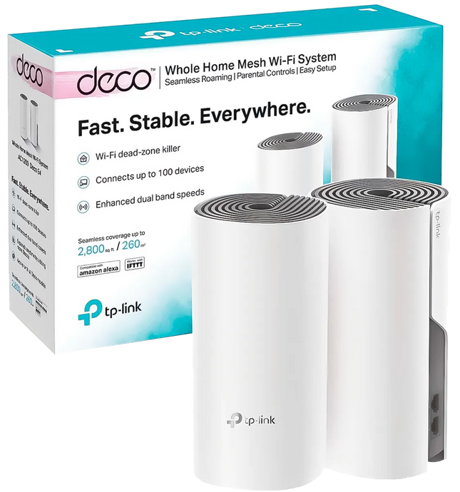 Sistema de Wi-Fi en malla para toda la casa AC1200 DECO M4 (2-PACK)