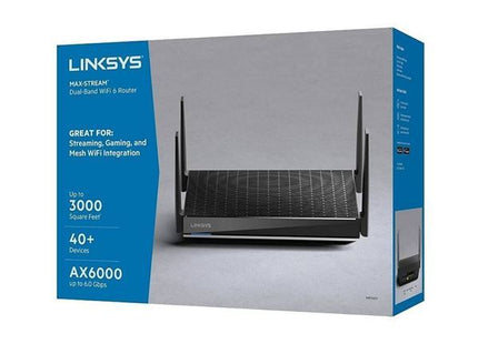 Router Max Stream Mesh WiFi 6 MR9600 con switch 4 puertos Linksys