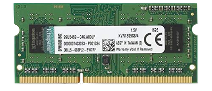 MEMORIA RAM DDR3  KVR 4GB 1333MHz NonECC CL9 SODIMM SR X8 KINGSTON KVR13S9S8/4