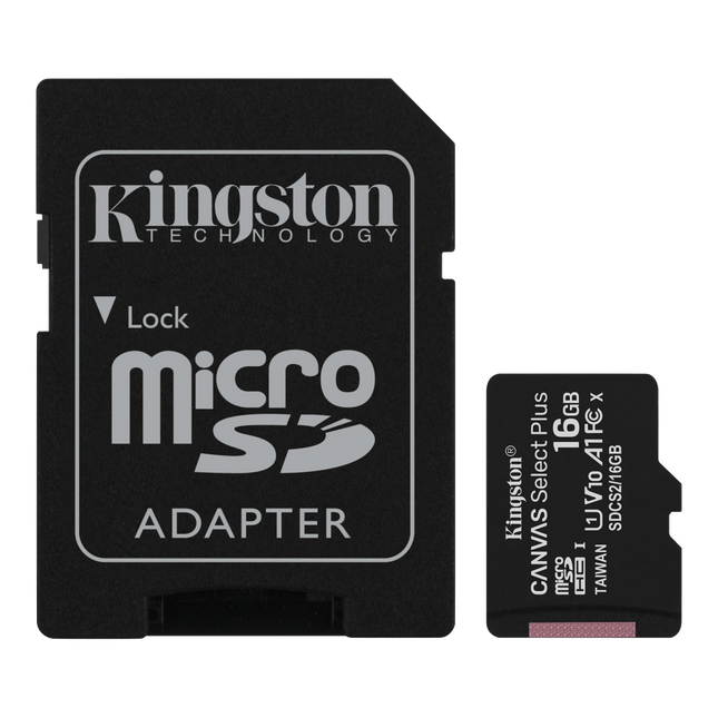 Tarjeta de memoria flash (adaptador microSDHC a SD Incluido) SDCS2/16GB