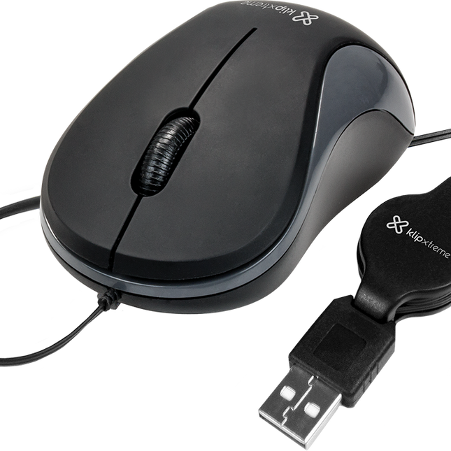 Ratón Retractable 1000 dpi  KMO-113 Klip Xtreme