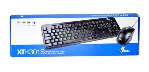 Teclado + Ratón Combo USB Multimedia Spanish XTK301S  Xtech