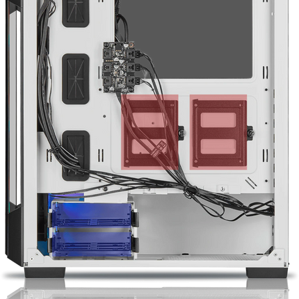 Chasis inteligente semitorre con cristal templado iCUE 220T RGB, blanco CC-9011191-WW