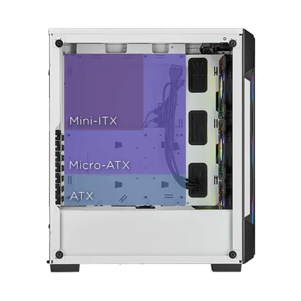 Chasis inteligente semitorre con cristal templado iCUE 220T RGB, blanco CC-9011191-WW