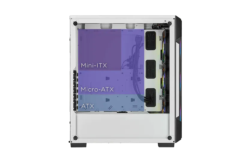 Image of Chasis inteligente semitorre con cristal templado iCUE 220T RGB, blanco CC-9011191-WW