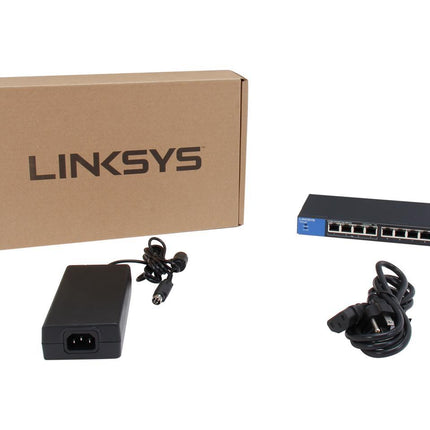 Switch 8 puertos Linksys LGS108P 4Gigabit + 4POE Sin gestionar