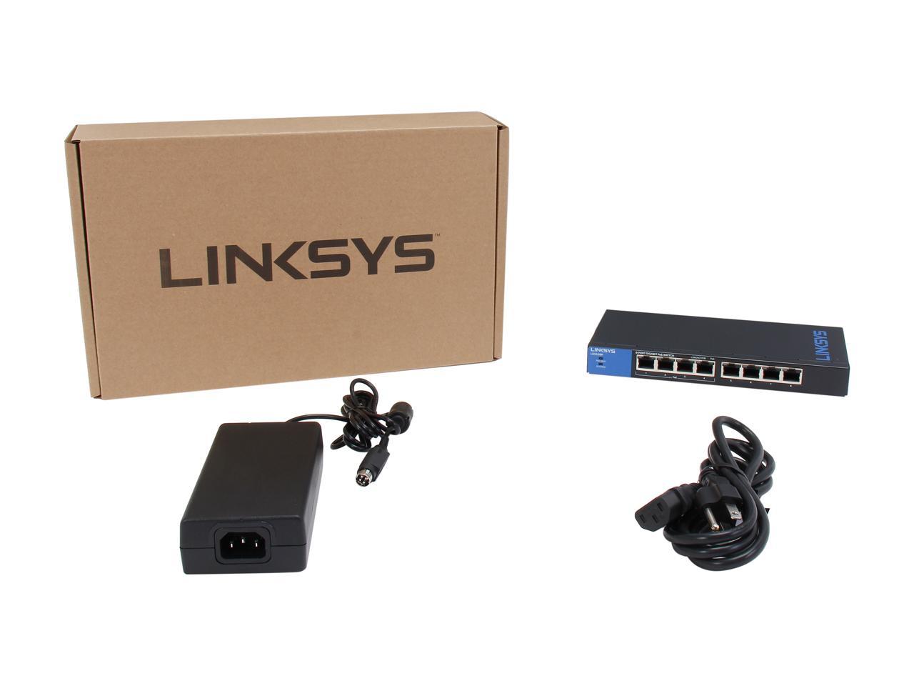 Switch 8 puertos Linksys LGS108P 4Gigabit + 4POE Sin gestionar