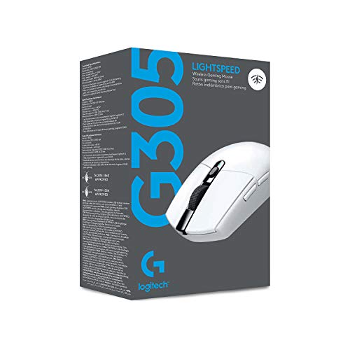 MOUSE GAMING G305 WHITE WIRELESS LIGHTSPEED SENSOR HERO ULTRALIGERO USB LOGITECH
