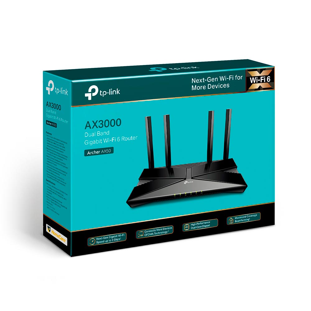 Router WI-FI 6 AX3000 doble banda INTEL DUAL CORE ARCHER AX50