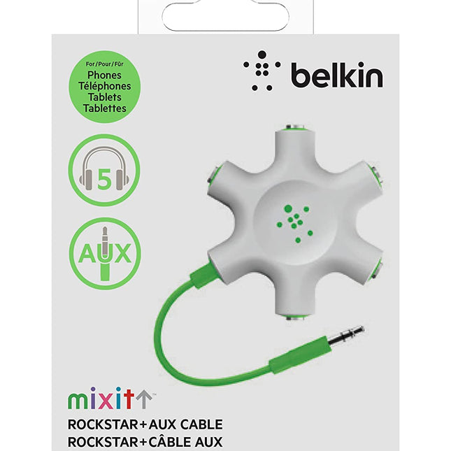 Adaptador para audio auxiliar (RockStar) - Separador de auriculares  BELKIN F8Z274BT