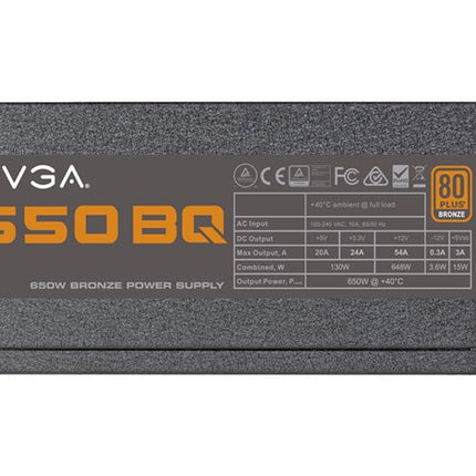 Fuente de alimentación 80 PLUS Bronze EVGA 650 BQ 110-BQ-0650-V1 Semimodular
