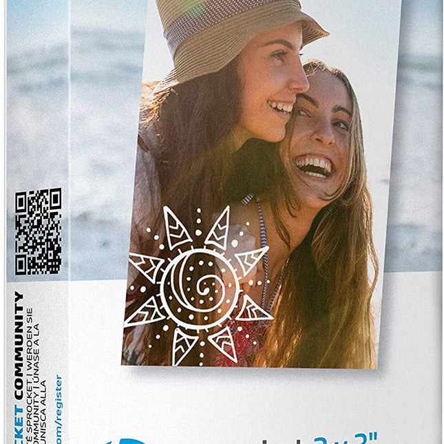 Papel Fotográfico con parte posterior adhesiva 2 x 3 pulgadas 20 hojas  HP ZINK