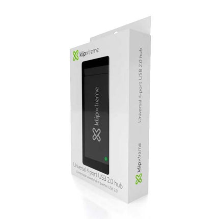 Adaptador HUB USB Black 4 Port portable USB Hub 2.0 KUH400B Klip Xtreme