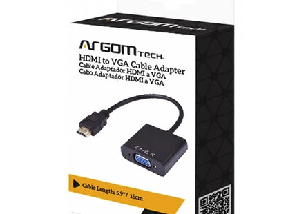 Adaptador HDMI a VGA Negro ARGOM ARG-CB-0055