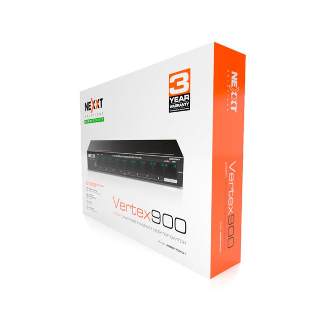 Switch POE Vertex9009 PoE Switch 10/100 58W Max SBDTPO4U1    NEXXT