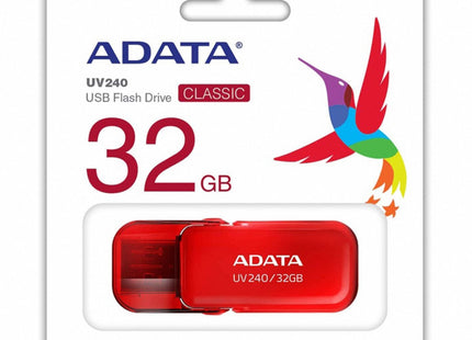 Memoria Flash 32GB UV240 Rojo USB 2.0 ADATA