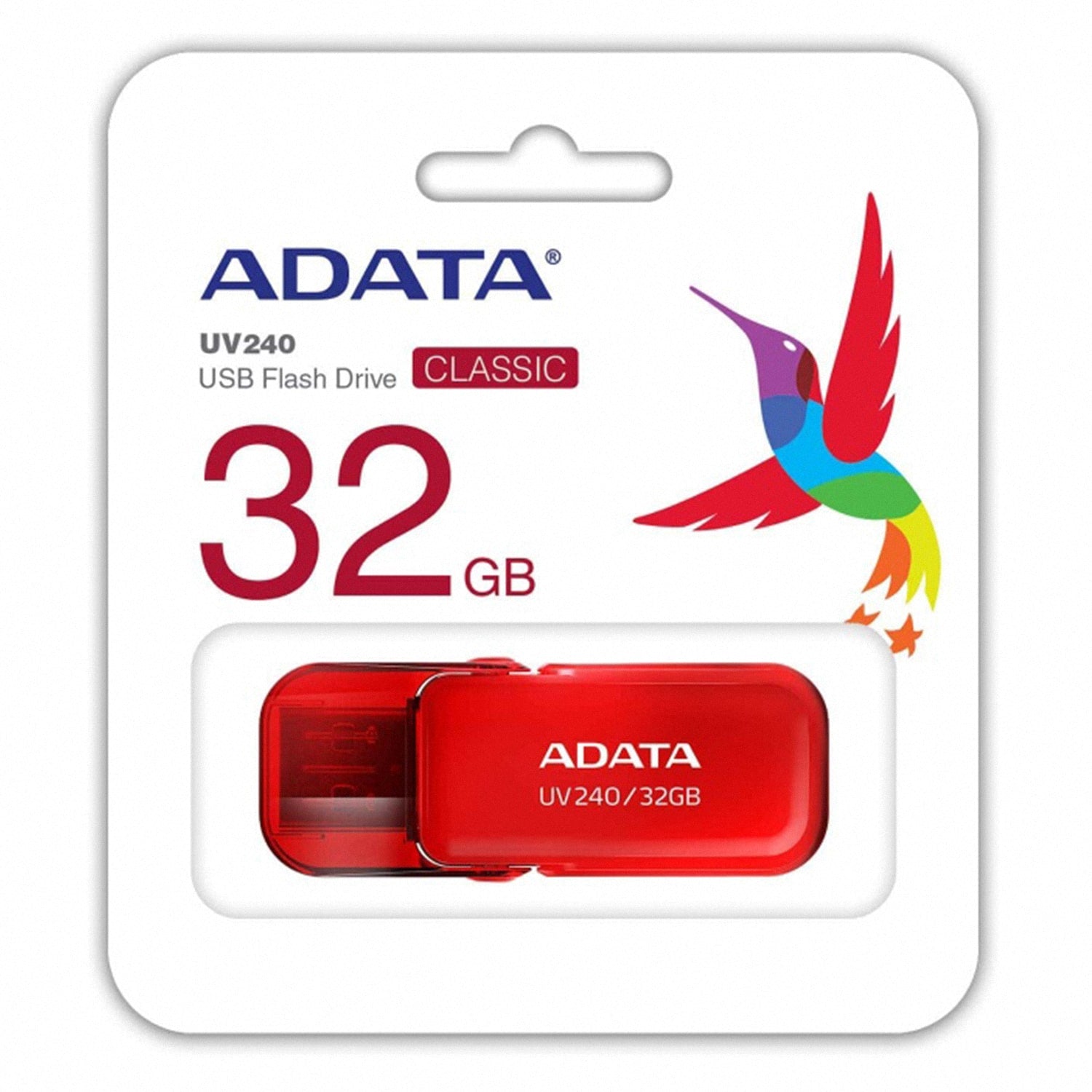 Memoria Flash 32GB UV240 Rojo USB 2.0 ADATA