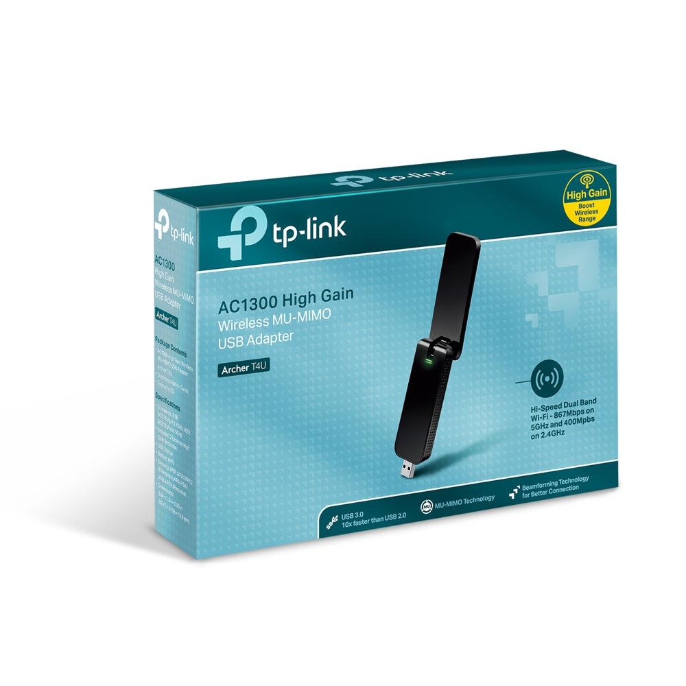 Adaptador Inalámbrico USB Banda DUAL MU MIMO AC1200 ARCHER T4U TP-LINK
