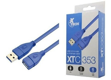 CABLE EXTENSIÓN USB 3.0 6ft Ext. Am/Af XTC353 XTECH