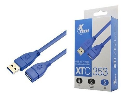 CABLE EXTENSIÓN USB 3.0 6ft Ext. Am/Af XTC353 XTECH