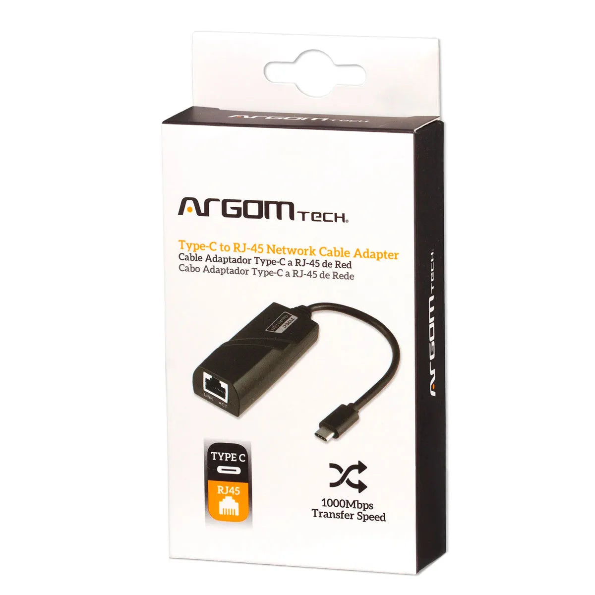 Adaptador USB C A RJ45 1000MBPS 6”/15CM ARGCB0062 ARGOM