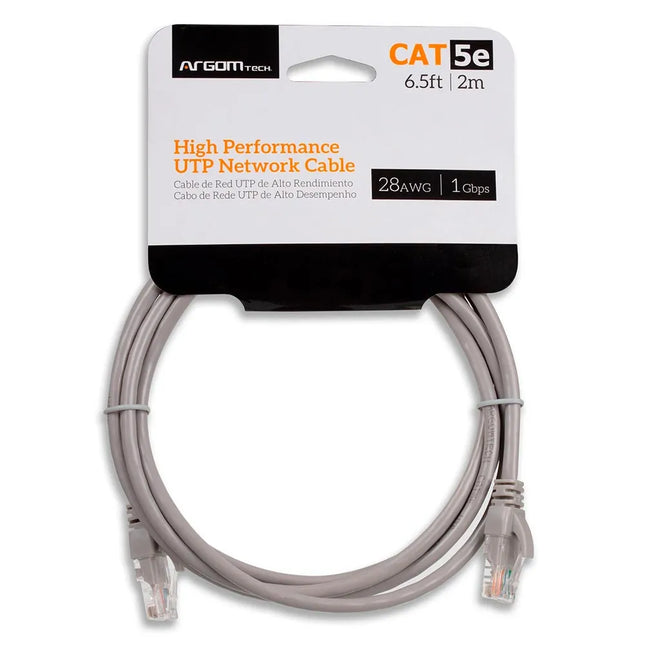 Cable Patch Cord Cat5e 2mts Gris ARGCB1502 ARGOM