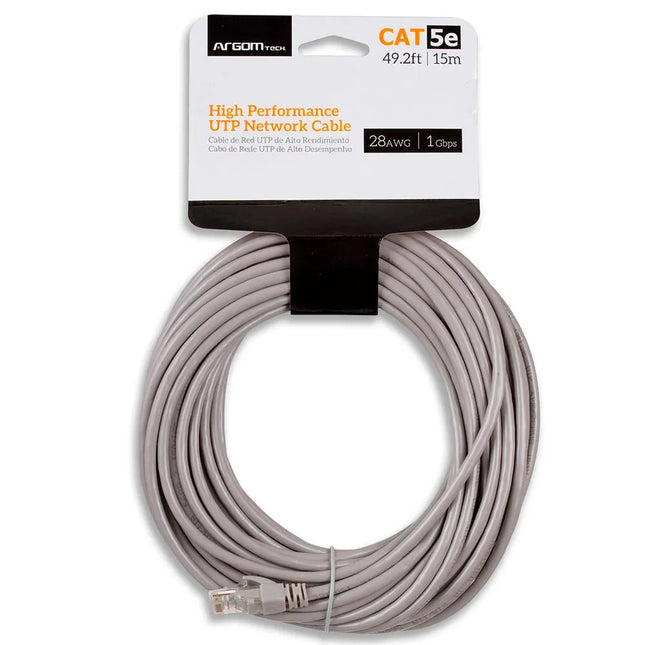 Cable Patch Cord  Cat5e 15mts Gris ARGCB1508 ARGOM