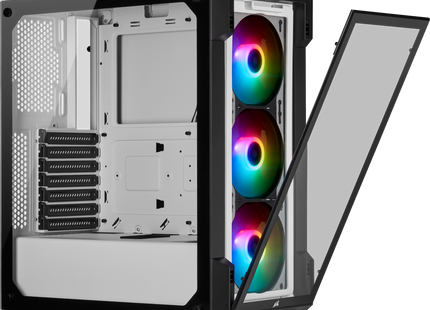 Chasis inteligente semitorre con cristal templado iCUE 220T RGB, blanco CC-9011191-WW